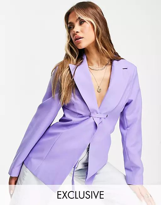 ASYOU slimline blazer in lilac | ASOS (Global)