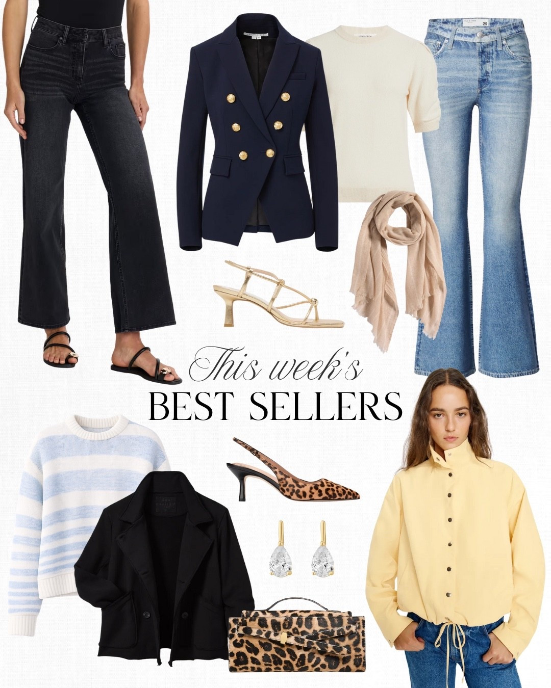 This Veronica Beard blazer has been an all-time favorite of mine for years but I know it's a splurge so I found this one from Quince that looks identical. Speaking of Quince, quality jeans for only $50 is unheard-of but I own and absolutely love this wide-leg pair! Also, how cute is this new yellow jacket from Reformation? 😍

#LTKPetite #LTKValentine #LTKdayinmylife