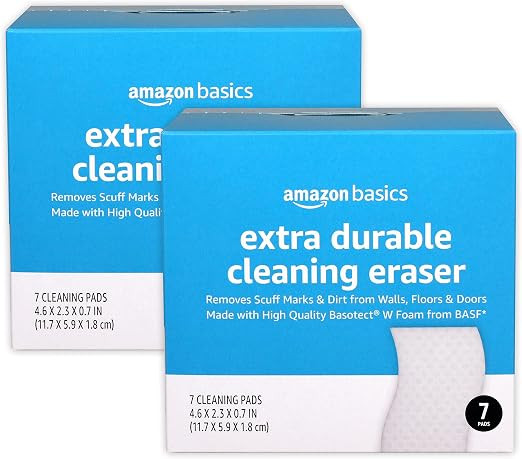 Amazon Basics Extra Durable Eraser, Cleaning Sponges, Removes Scruff Marks and Dirt from Any Surf... | Amazon (US)