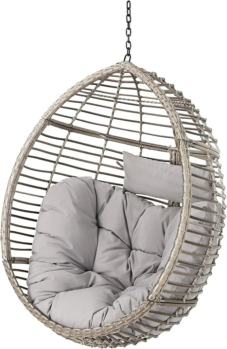 Christopher Knight Home 312596 Randolph Indoor/Outdoor Hanging Basket Chair (Stand Not Included),... | Amazon (US)