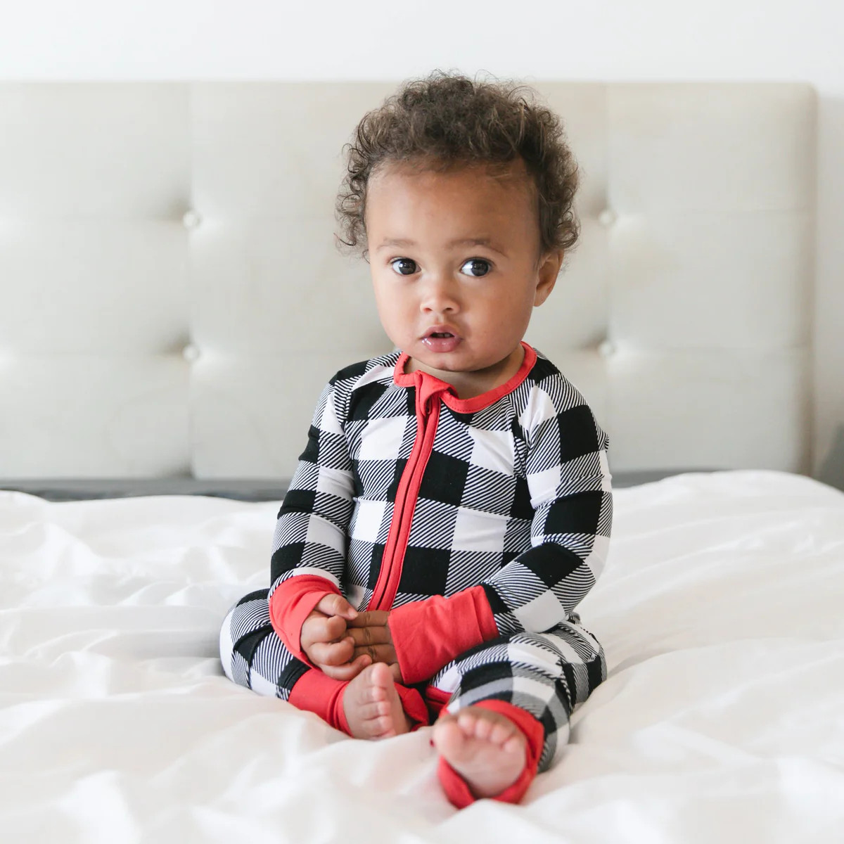 Buffalo Plaid Bamboo Viscose Zippy | Little Sleepies