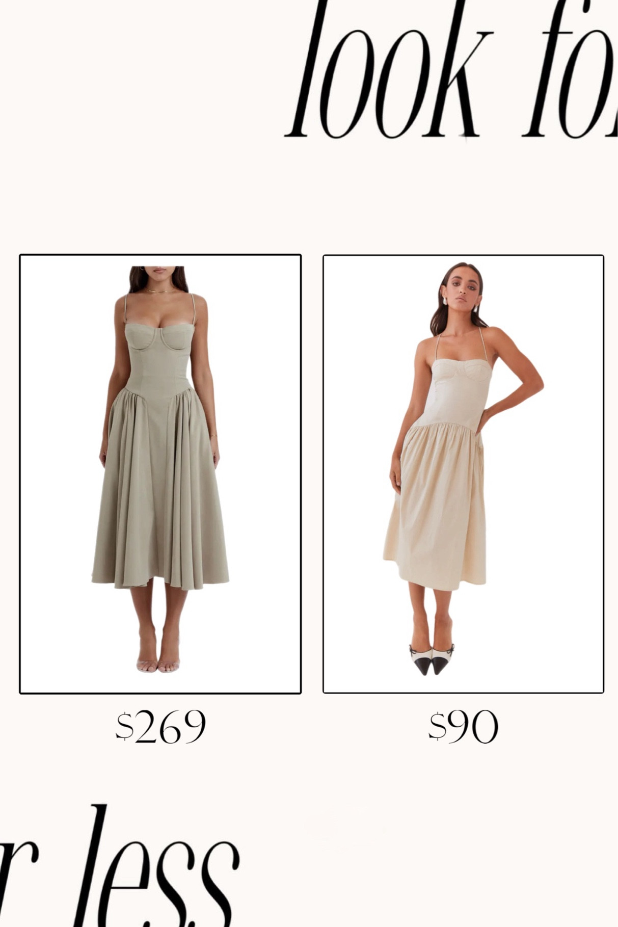Corset Dress Look for Less 

#LTKFindsUnder100 #LTKStyleTip