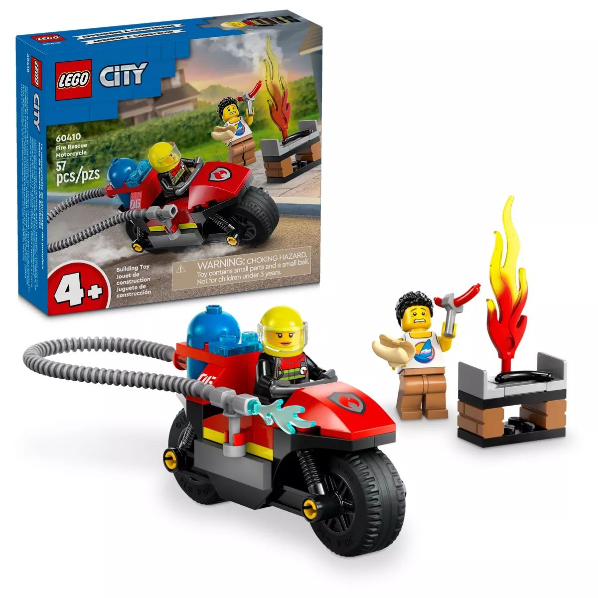 LEGO City Fire Rescue Motorcycle Toy Building Set 60410 | Target