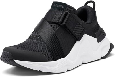 Sorel Womens Kinetic RNEGD Strap Sneakers 7.5 BLACK WHITE Shoes NL4149 | eBay US