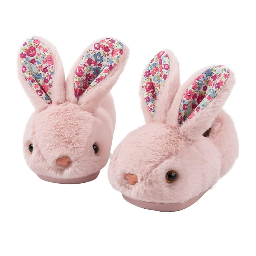 Drecage Girls Toddler Slippers Boys House Shoes for Little Kids Cute with Bunny Design Plush Indo... | Amazon (US)