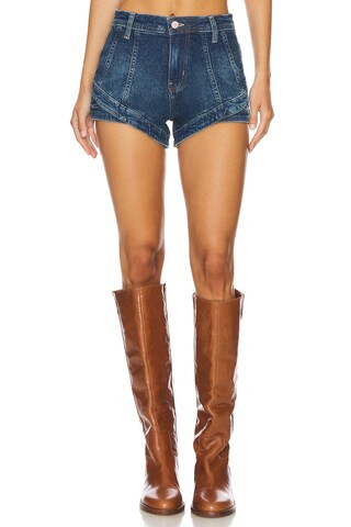 Free People x We The Free Crvy Mona High Rise Shorts In Bombay Blue from Revolve.com | Revolve Clothing (Global)
