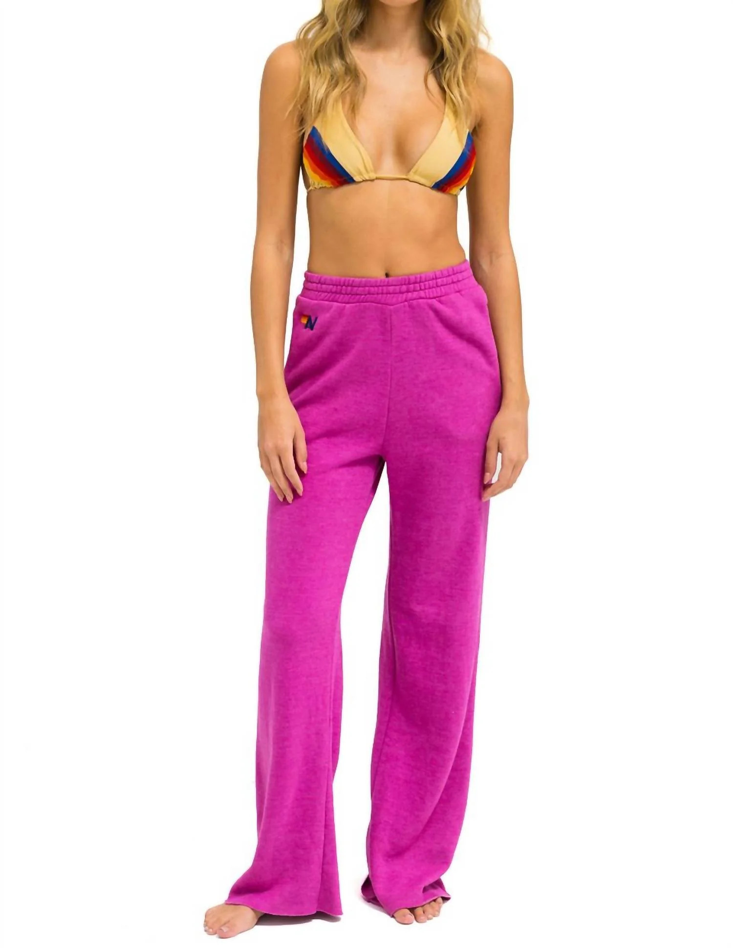 Wide Leg Pocket Sweatpants In Magenta | Shop Simon