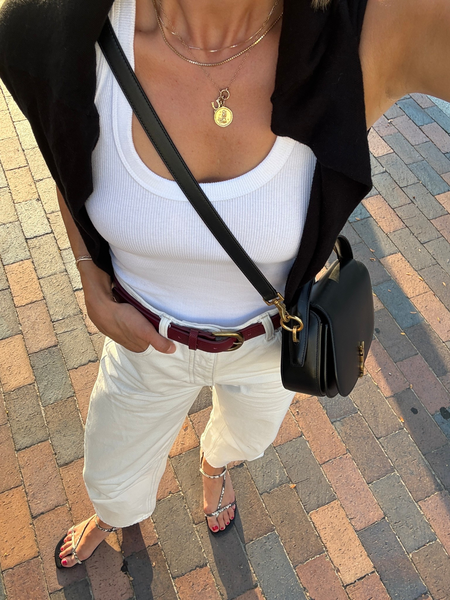 Wearing 24/regular jeans (run big, sized down 2), small tank, small belt, small cardigan, sandals tts

#LTKFindsUnder100 #LTKStyleTip #LTKFindsUnder50