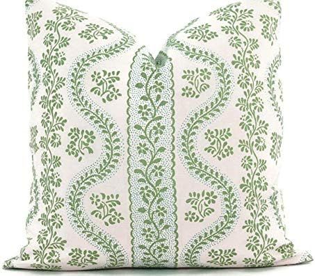 Decorative Pillow Cover Sister Parish Dolly in Lettuce Green Pillow Cover Toss Pillow Accent Pill... | Amazon (US)