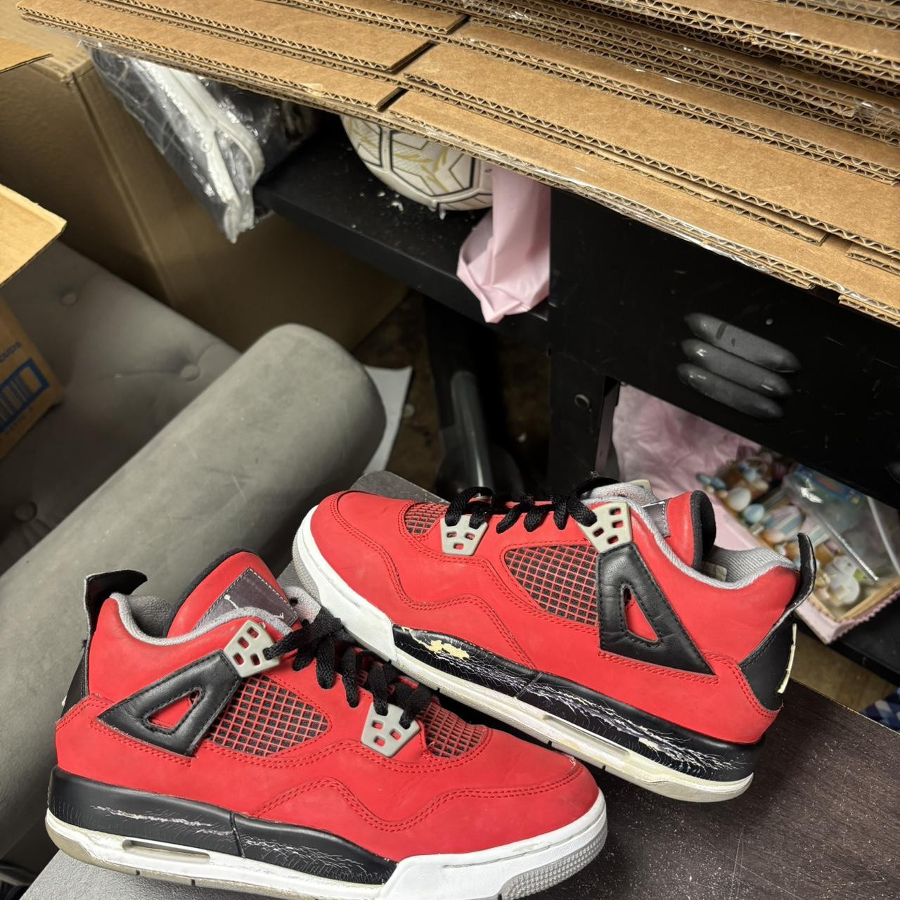 Jordan Boys Sneakers - Red - 5-5.5 | Depop US