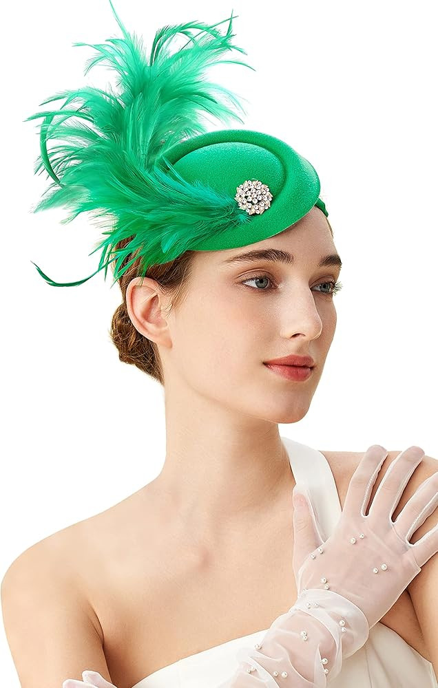 BABEYOND Tea Party Fascinator Hat for Women Kentucky Fascinators Derby Hat Pillbox Hat Hair Clip | Amazon (US)