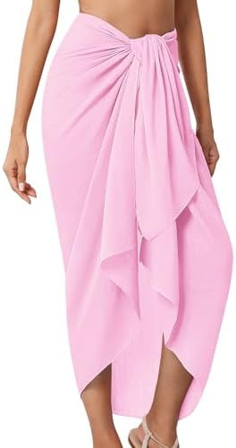 QIANXIZHAN Women's Swimsuit Cover Up,Beach Sarong Wrap Bottom Coverup for Women Short Skirt | Amazon (US)