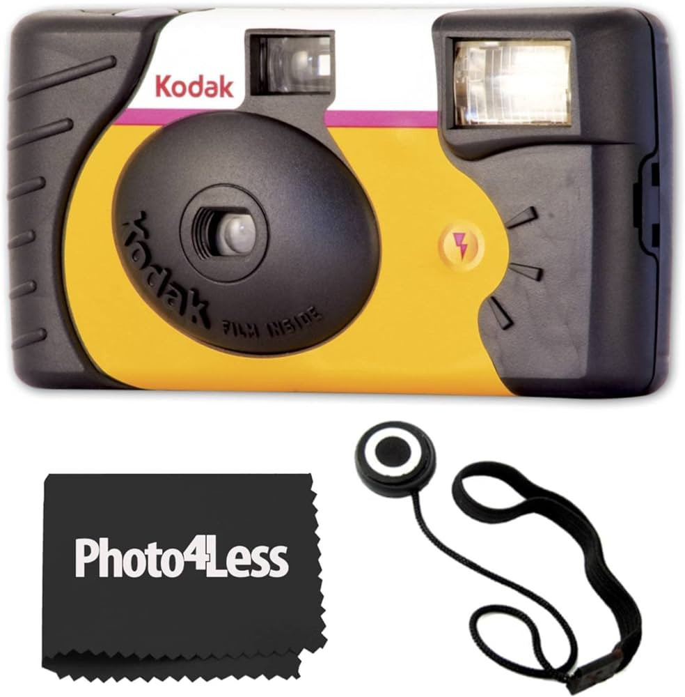 KODAK Power Flash 35mm Single Use Camera 27 Exposures + Lens Cap Holder | Amazon (US)