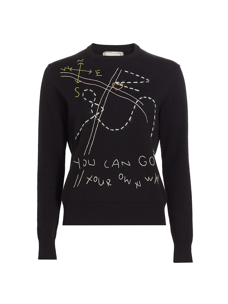 Women's Go Your Own Way Crewneck Sweater - Black - Size XS | Saks Fifth Avenue