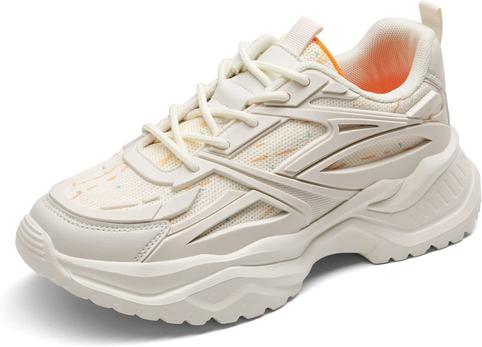 DREAM PAIRS Women's Chunky Platform Dad Sneakers, Non Slip Lace-up Walking Shoes - Breathable Upp... | Amazon (US)