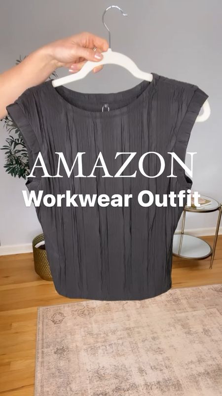 Super cute workwear look! This $13 tank is the best texture! Paired with comfy trousers and a designer inspired belt! Size small in all! 


#LTKsalealert #LTKfindsunder50 #LTKworkwear