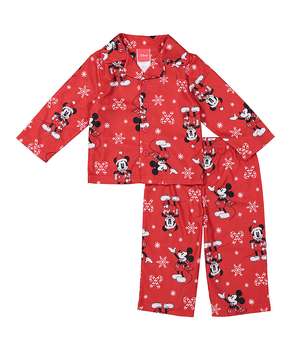 Mickey Mouse Red Pajama Set - Infant | Zulily
