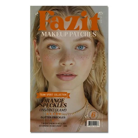Fazit Glitter Freckle Makeup Patches, Orange Spirit Speckles, 6 Count | Walmart (US)