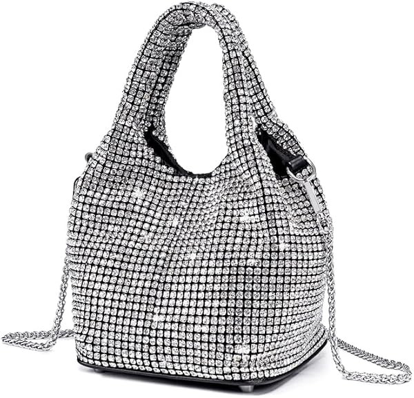 Rhinestone Evening Clutch Bag for Women Shinny crystal shoulder bag Purse Handbag Party Wedding C... | Amazon (US)