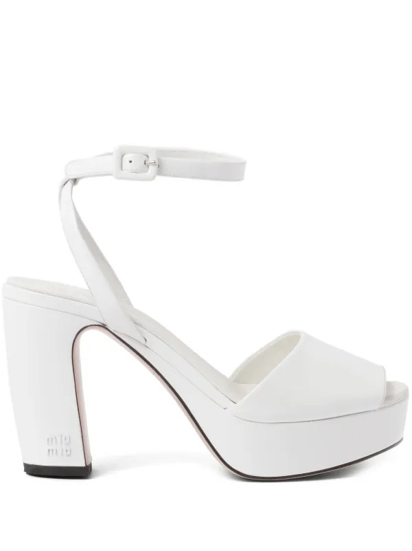 Miu Miu patent-leather Platform Sandals - Farfetch | Farfetch Global