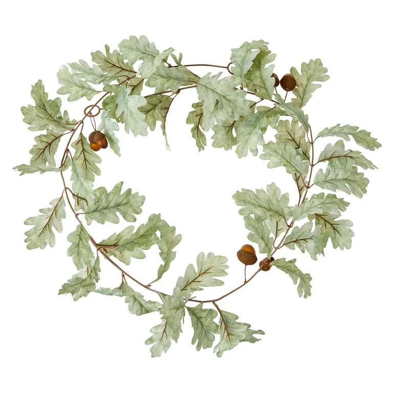 Harvest Oak Leaves with Acorns Garland, Halloween by Way To Celebrate - Walmart.com | Walmart (US)