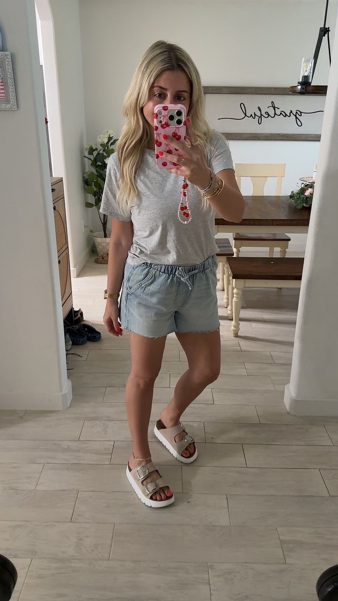 OOTD on sale
Tee small
Denim shorts small
Sandals tts
Summer outfit

#LTKSaleAlert #LTKootd