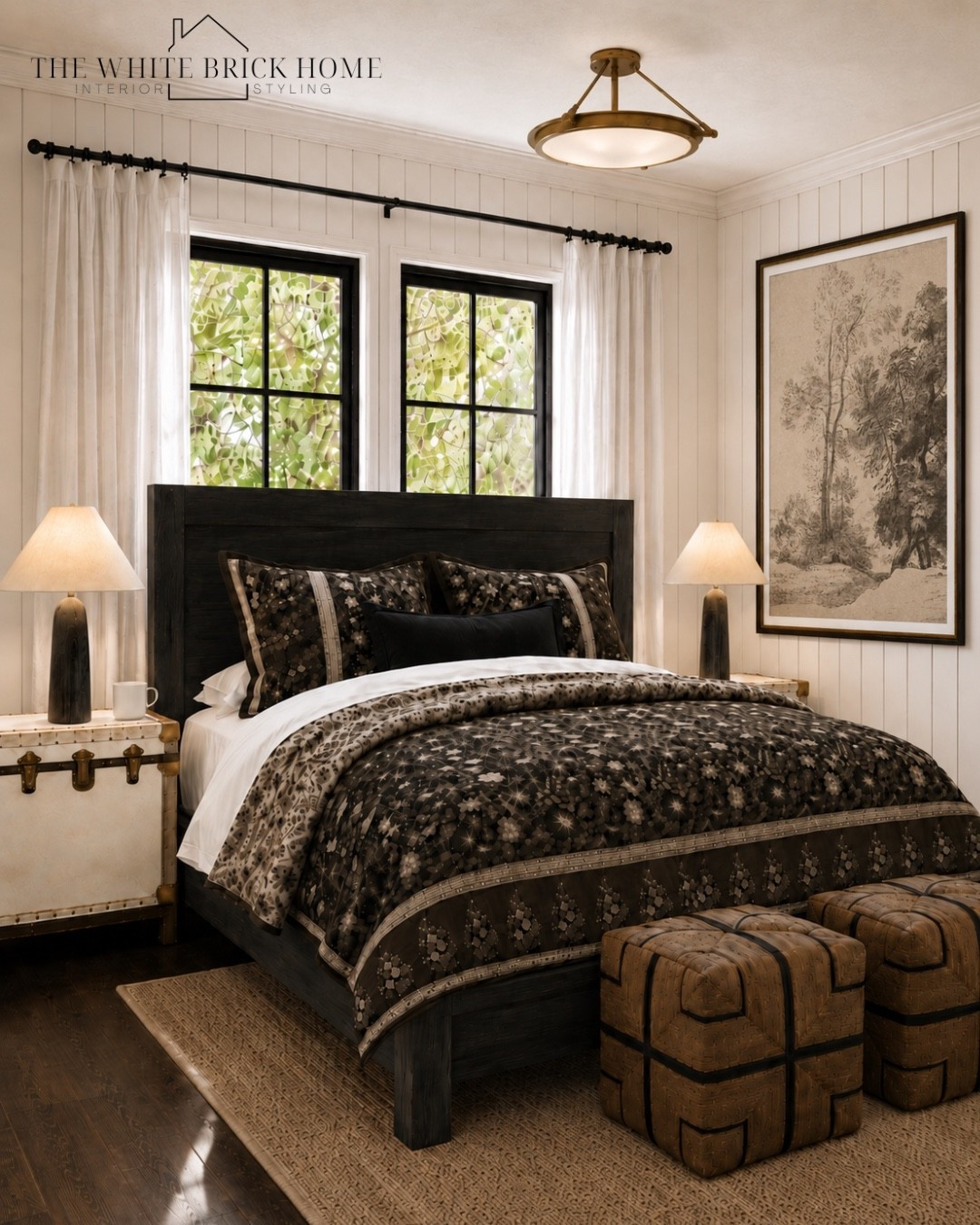 A designer bedroom made easy - layered textures, rich contrast, and timeless details all in one effortlessly styled look. 

Bed, bedroom, bedroom design, bedroom furniture, bedding, table lamp, bedside lamp, bedroom decor, bedroom finds, black bed, bedding, ottoman, area rug, bedroom decor, bedroom design, moody bedroom, black and white bedroom, nightstand, pottery barn b bedroom design, pottery barn home, pottery barn bed, target, wayfair

#LTKHome #LTKSeasonal #LTKSaleAlert