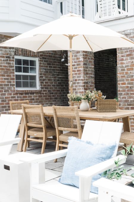 Patio and outdoor furniture from Walmart and Target, umbrella, chairs, polywood, coastal, blue, porch, Adirondack 



#LTKsalealert #LTKSeasonal #LTKhome