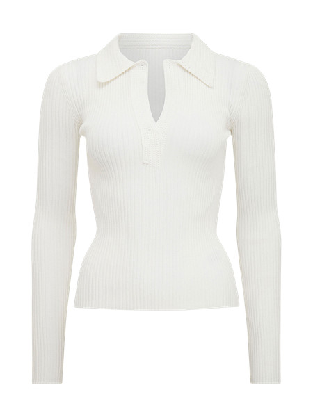 Ribbed Merino Wool-Blend Collared Sweater | Women's Sweaters | lululemon | Lululemon (US)