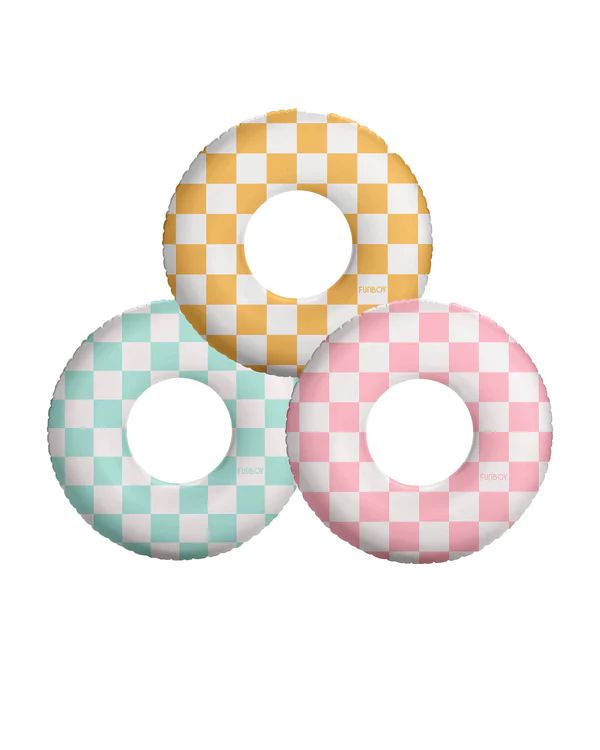 Kids Mini Checkered Tube Floats - 3 Pack | FUNBOY