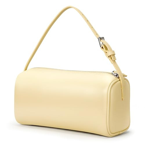 Small Purse For Women, Vegan Leather Mini Purse With Adjustable Strap,Baby Yellow | Amazon (US)