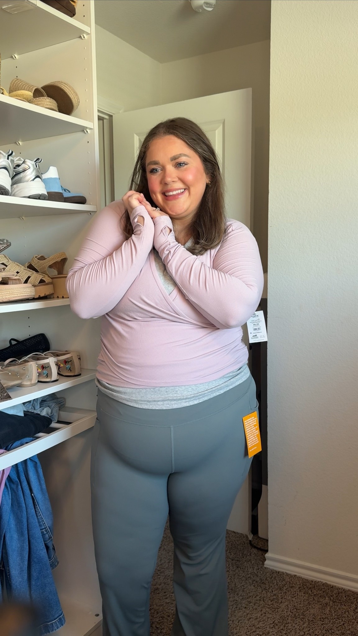 Affordable workout athleisure wearing xl in pants but need to size up. Wearing xxl in tops 

#LTKFindsUnder50