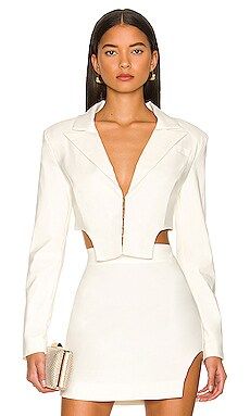 Kitt Blazer in Ivory | Revolve Clothing (Global)