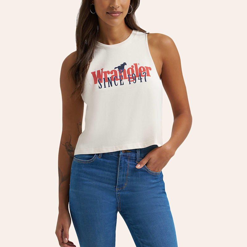 Wrangler Women's Egret Festival Since 1947 Graphic Tank Top | Cavender's