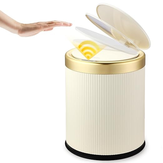 Automatic Motion Sensor Bathroom Trash Can with Lid, 3.7 Gallon Touchless Trash Garbage Bin Large... | Amazon (US)