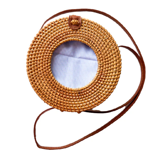 4x4 Round Wicker Bag | Penny Linn Designs