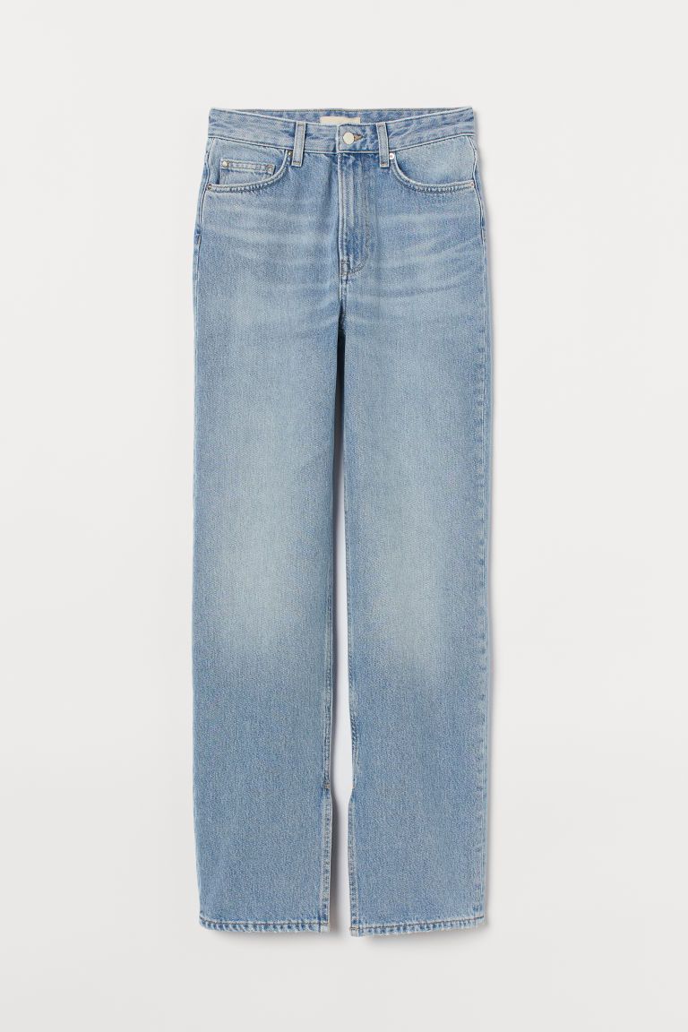 H & M - Straight High Jeans - Blue | H&M (US + CA)