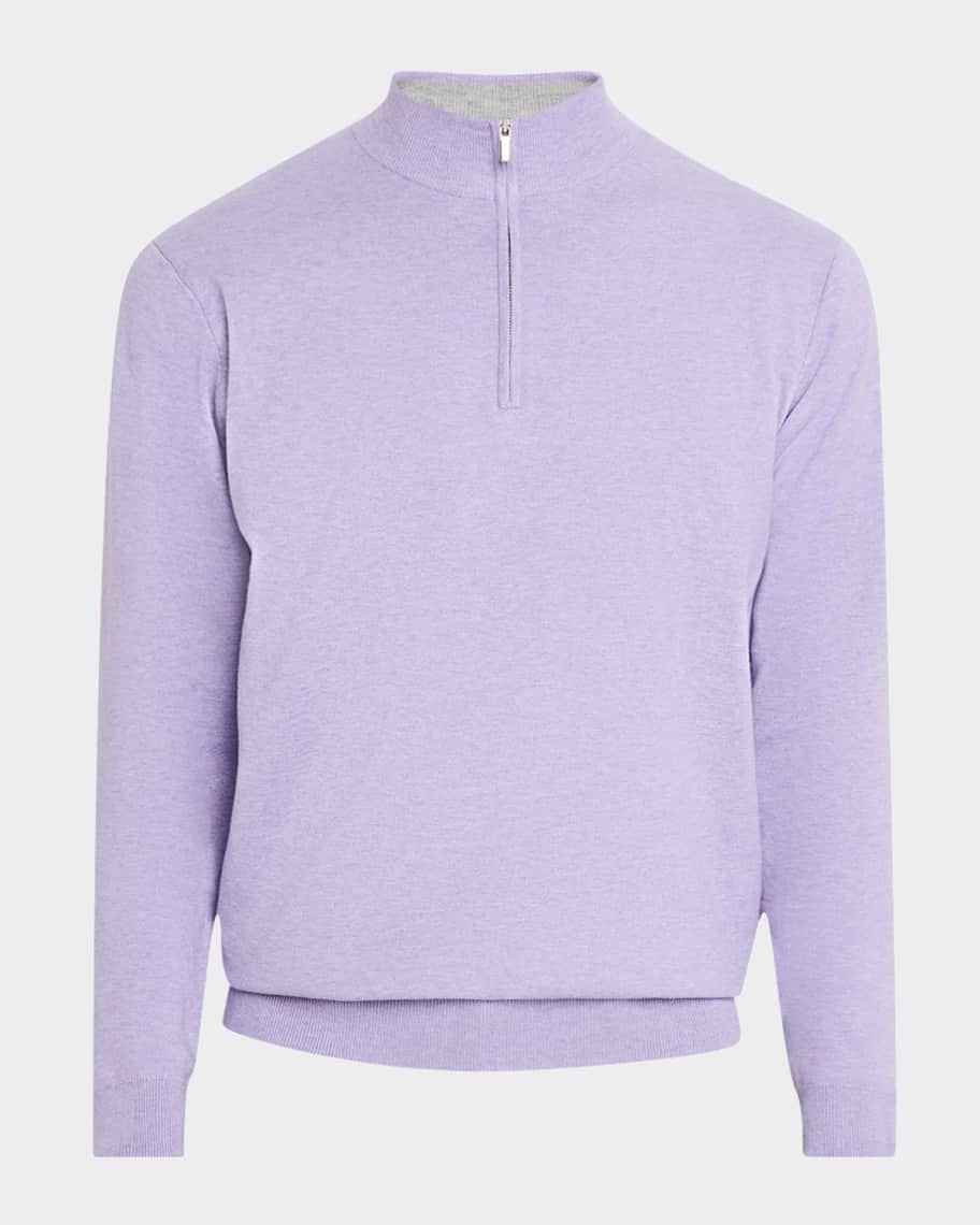 Peter Millar Men's Coolspun Quarter-Zip Sweater | Neiman Marcus