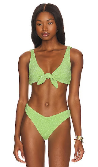 BEACH RIOT X Revolve Grace Bikini Top in Green. - size M | Revolve Clothing (Global)
