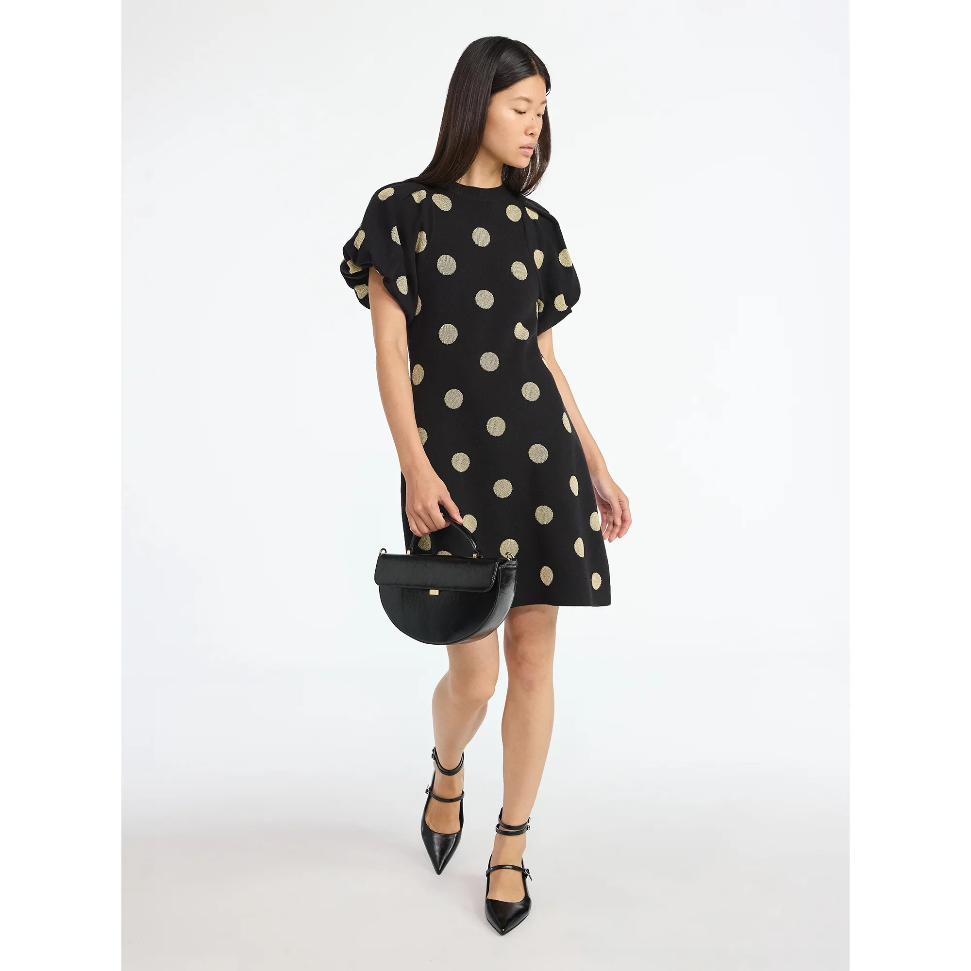 Scoop Women's and Women's Plus Sweater Dress with Puff Sleeves, Sizes XS-4X | Walmart (US)