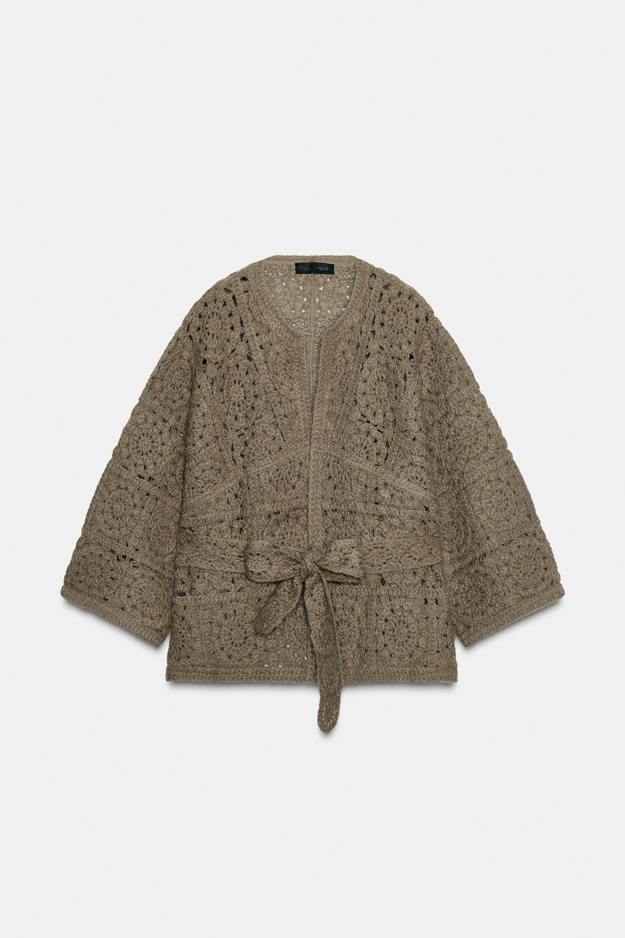 BELTED KNIT CARDIGAN | Zara UK