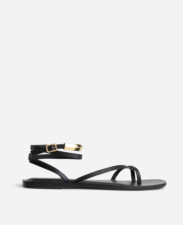 The Vira Bangle Ankle-Wrap Sandal in Leather | Madewell | Madewell