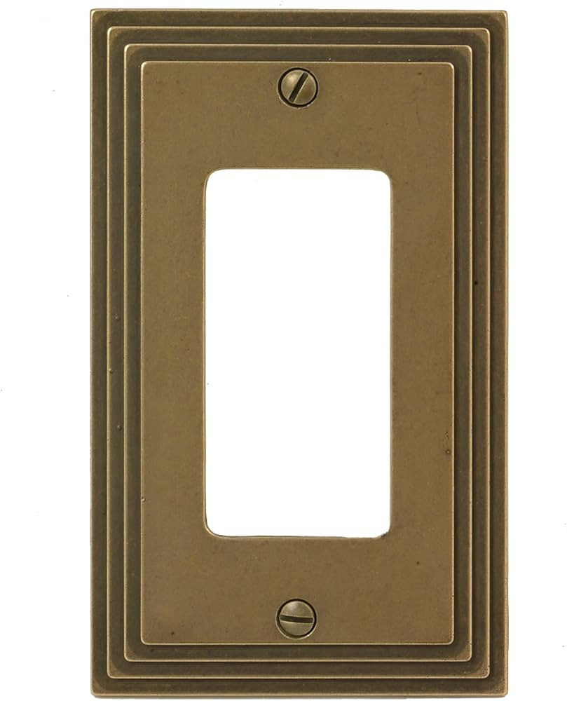 AMERELLE 84RRB Steps Single Rocker Cast Metal Wallplate in Rustic Brass | Amazon (US)