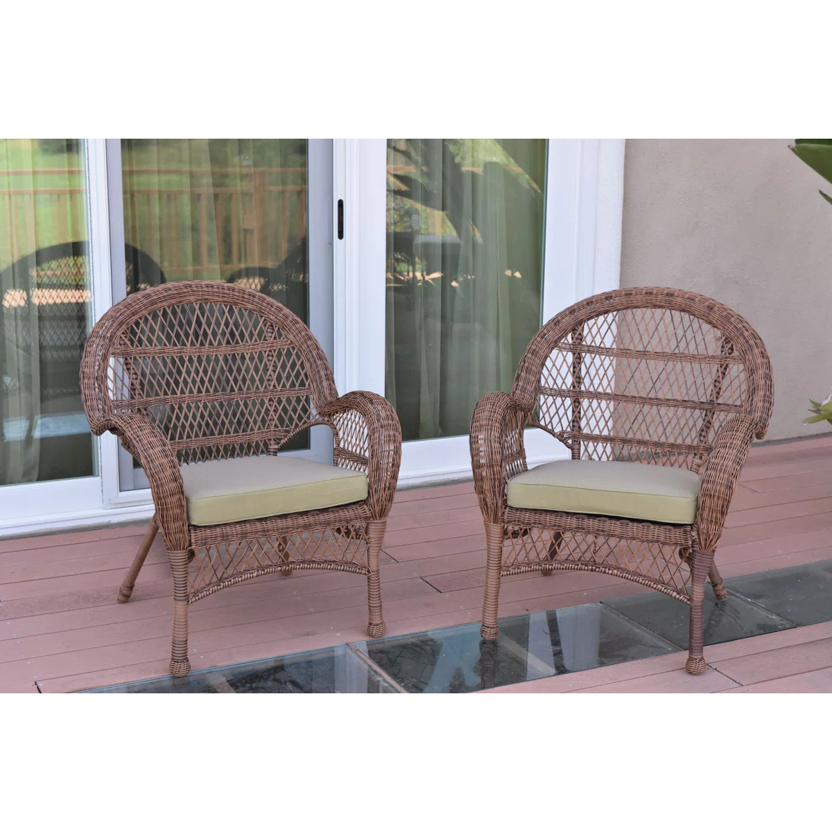 Maltby Wicker Outdoor Lounge Chair (Set of 2) | Wayfair North America