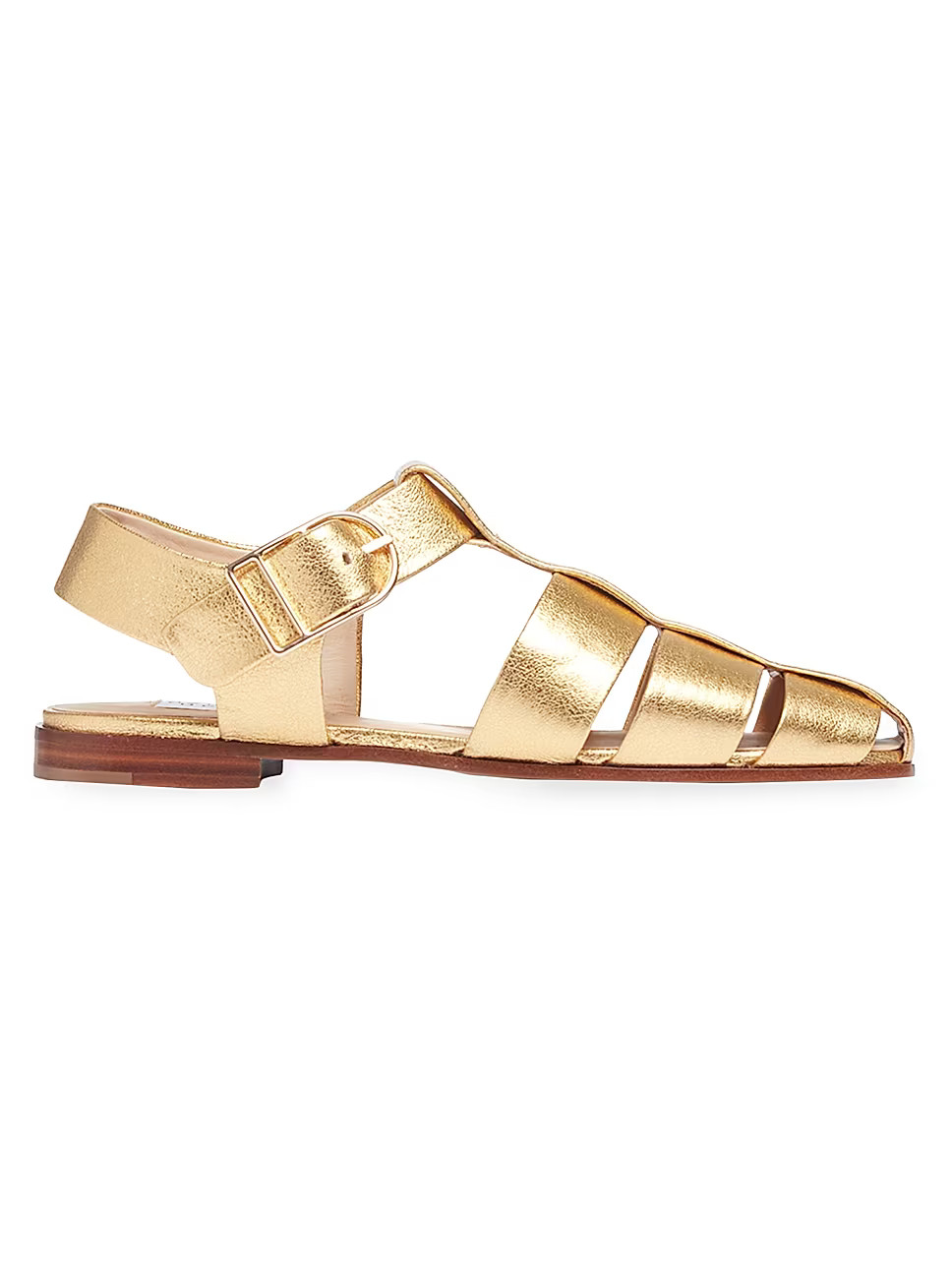 Lynn Metallic Leather Caged Sandals | Saks Fifth Avenue