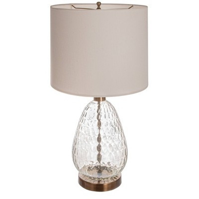 Storied Home Textured Glass Base Table Lamp: Antique Bronze, UL Listed, 26" Height | Target