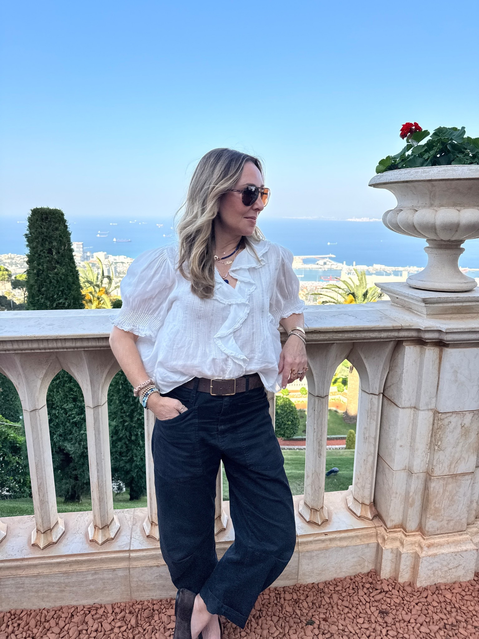 We went to Haifa to see the Baha Gardens. It was absolutely stunning, and very Instagramable. Which is probably why they brought our group here! It was a day that was packed and we were on our feet a lot so I wore my Proenza Schouler flats!

#LTKTravel #LTKootd #LTKstorytime