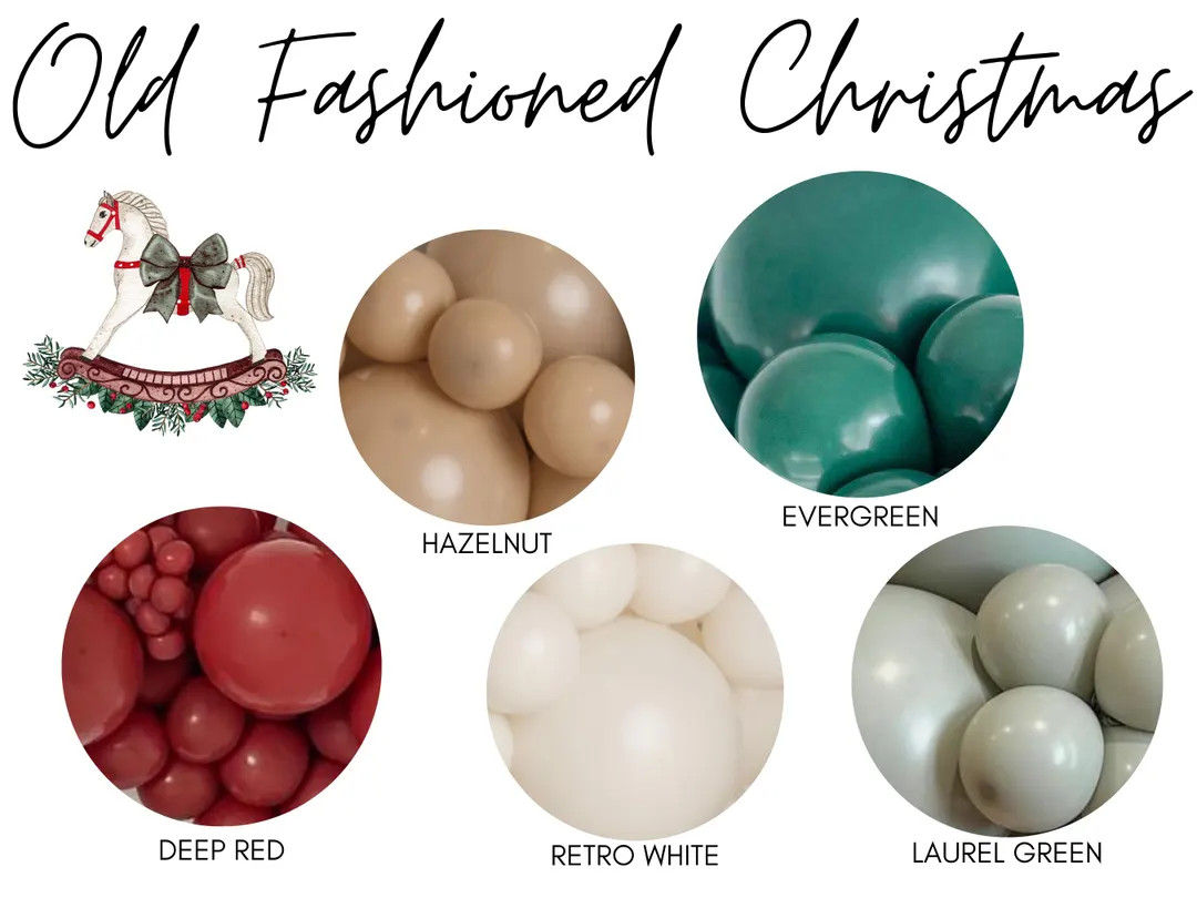 Old Fashioned Christmas Balloons / A Merry Little Baby Shower, Christmas Baby Shower, Rustic Chri... | Etsy (US)