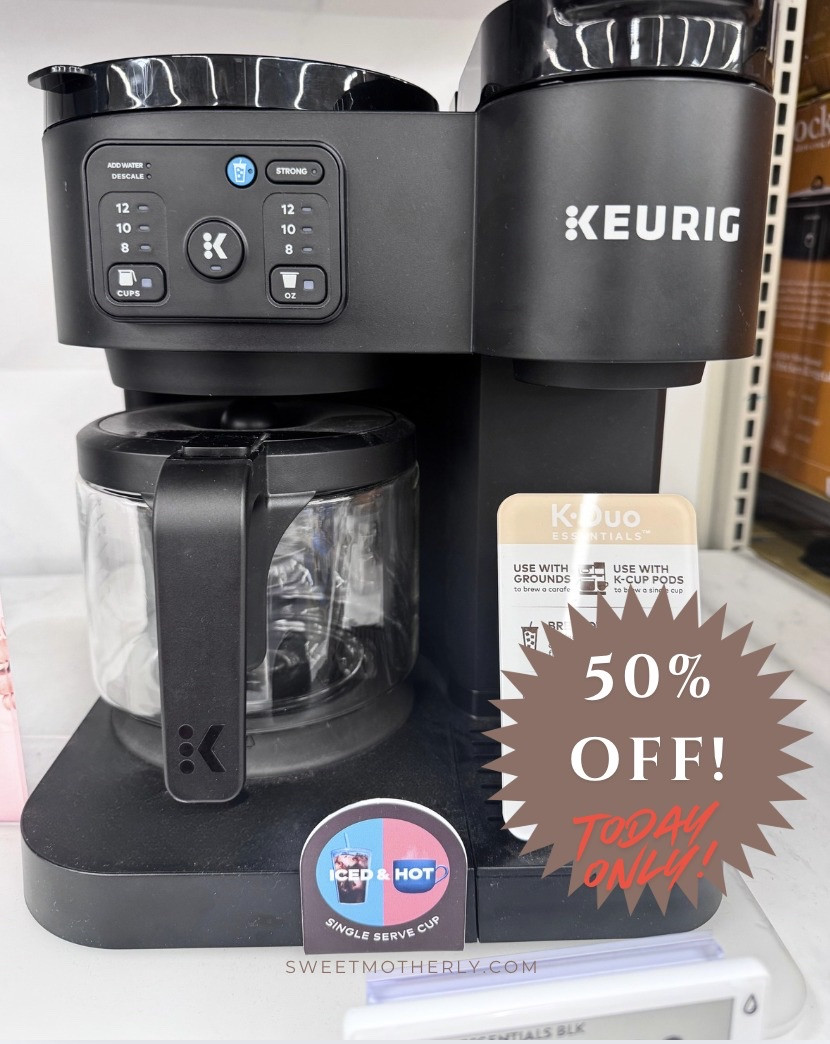 Today only at Target! Grab the Keurig K Duo Hot and Iced Single-Serve and Carafe Coffee Maker for a whopping HALF OFF!

Drip coffee maker
Single serve coffee maker
Programmable coffee machine
Thermal carafe coffee maker
K-cup coffee brewer
Espresso coffee maker
Compact coffee machine
Pour over coffee maker

#LTKHoliday #LTKSaleAlert #LTKGiftGuide