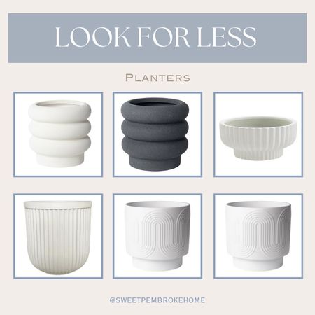 Get the look for less. These are a designer look planter for way less. #planters #whiteplanter #concreteplanter 

#LTKhome #LTKstyletip